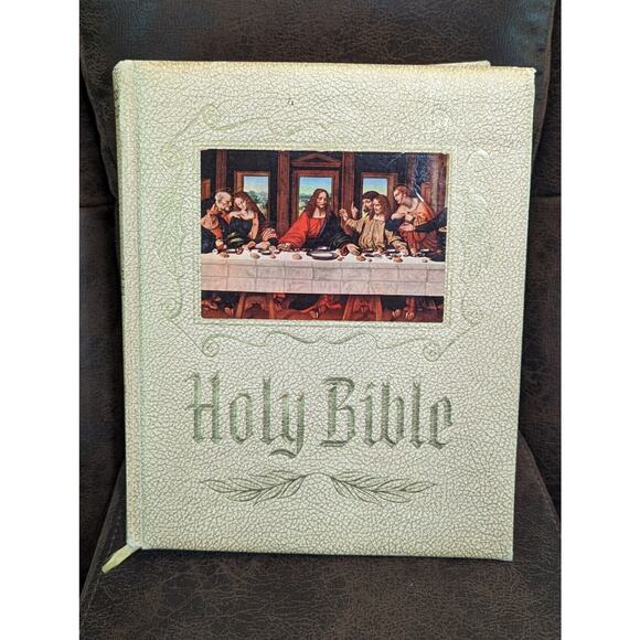 HOLY BIBLE RED LETTER SPECIAL BLUE RIBBON SCHOOL AND LIBRARY REFERENCE 1965-66 - Picture 1 of 16